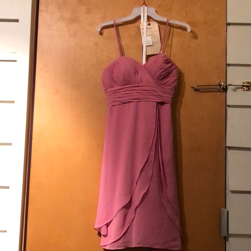 Rose chiffon dress.